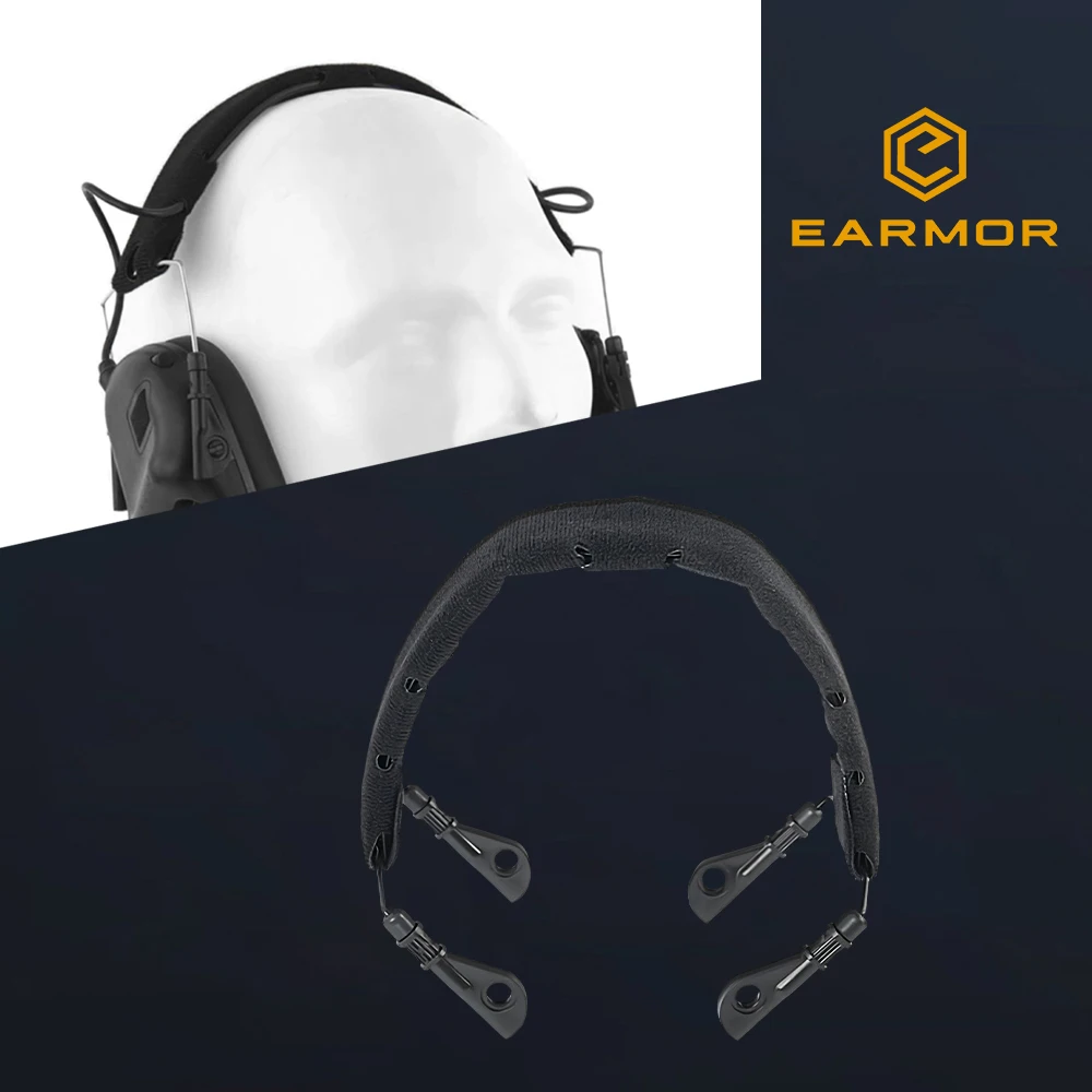 EARMOR Tactical Shooting cuffie fascia per capelli staffa per cerchio compatibile M32/M32H/M31H accessori per adattatore per cuffie con sospensione