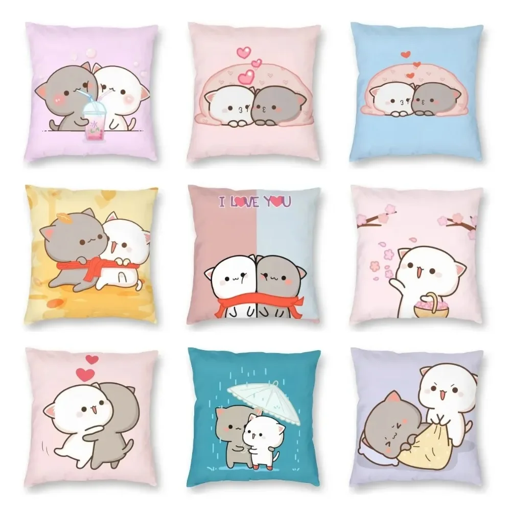 

Bedroom living room couple cute cat fishing and goma federa decorations for the house cushion sofa pillow cases