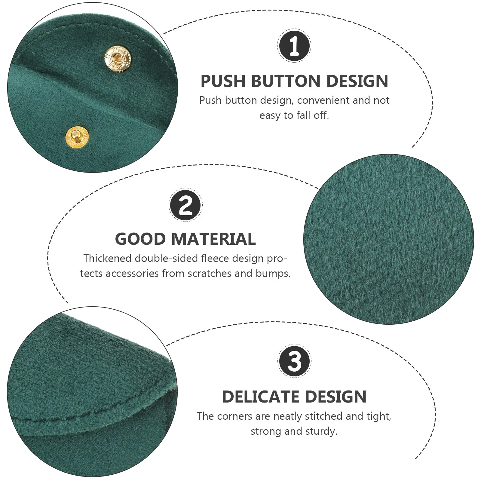 2Pcs Pocket Watch Storage Pouch Retro Style Durable Vintage Watch Bag Portable Chain Design Case Protector Mail Bags view 3