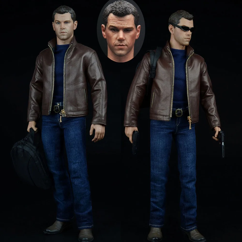 

Toy Center Cen-M02 1/6 Matt Damon Classic Action Movie Agent Leather Jacket Jeans Clothes Set Fit 12" Action Figure Body Toys