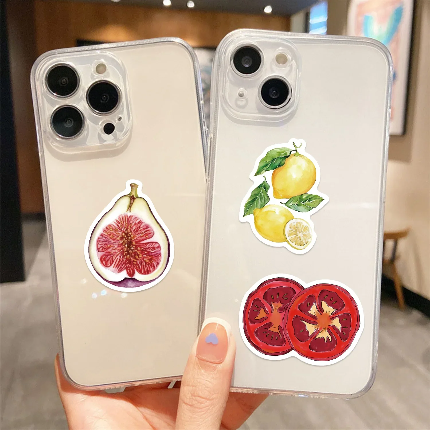 50 STKS Leuke Mediterrane Tomaat Graffiti Sticker DIY Telefoon Laptop Helm Waterfles Koelkast Waterdichte Sticker Kinderen Speelgoed Geschenken