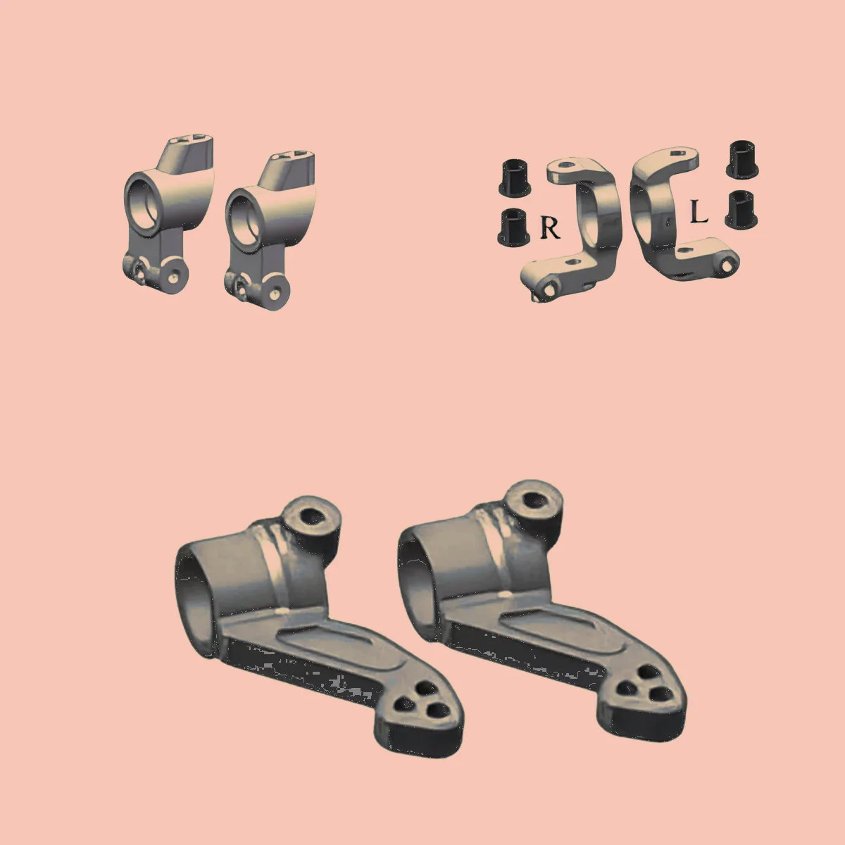 

HNR Upgradable H980029 H980030 HA980031 For 1/10 H9804 H9803 FOXHOUND Model Cars Rally Racing Off-Road Original Accessories