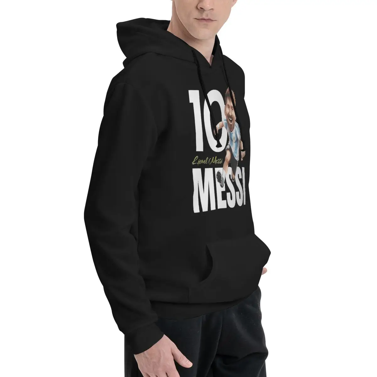 Lionel And Andrﾩs And Messi Argentina No.10 Goat Couples Plus Velvet Hooded Sweater Kawaii With hood pullover Top Quality