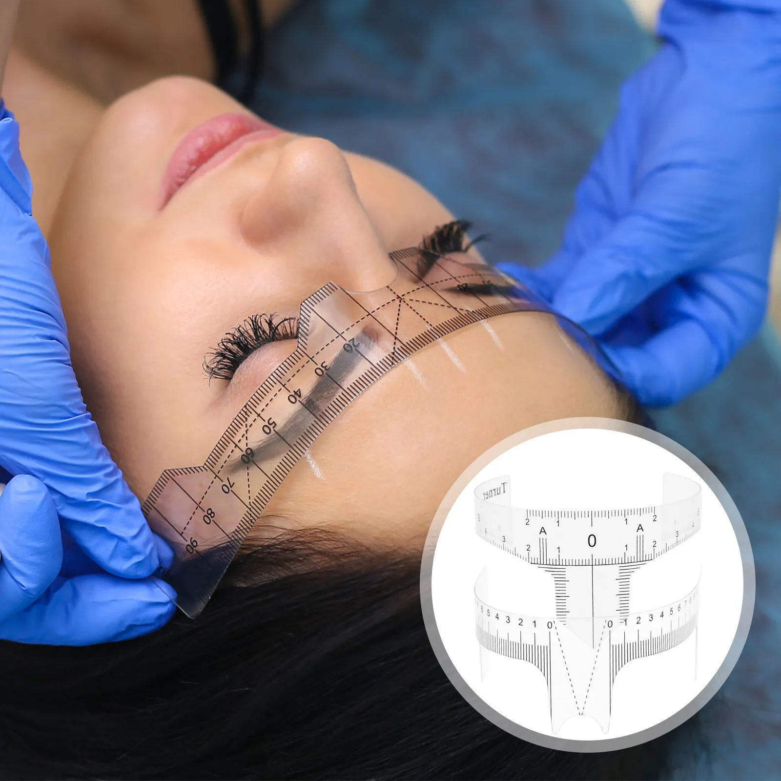 

Набор из 10 гибких линеек для бровей: инструмент для симметричной коррекции бровей, формирования овала лица и позиционирования носогубной складки, вспомогательный инструмент для косметического макияжа