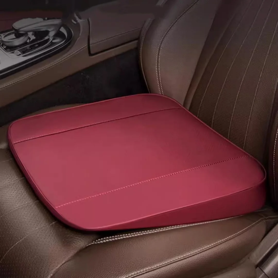 1pc PU Leather Auto Seats Cushion Improve Driving Vision 5.5cm Thickening Butt Pads Universal Auto Accessories