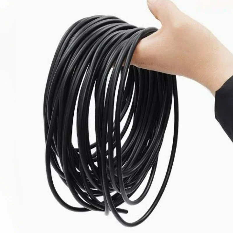 1-20M Black FKM Solid Fluororubber Cord O-Ring Bar 1.5-22mm Non-Foaming Gasket Seal For Automotive Chemical Aerospace Sealing