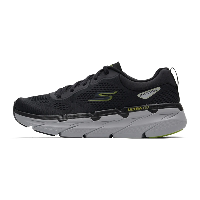 Skechers Men's Sports Shoes Mesh Shoes Breathable Thick-Soled Cushioning Running Shoes 220068-Bklm