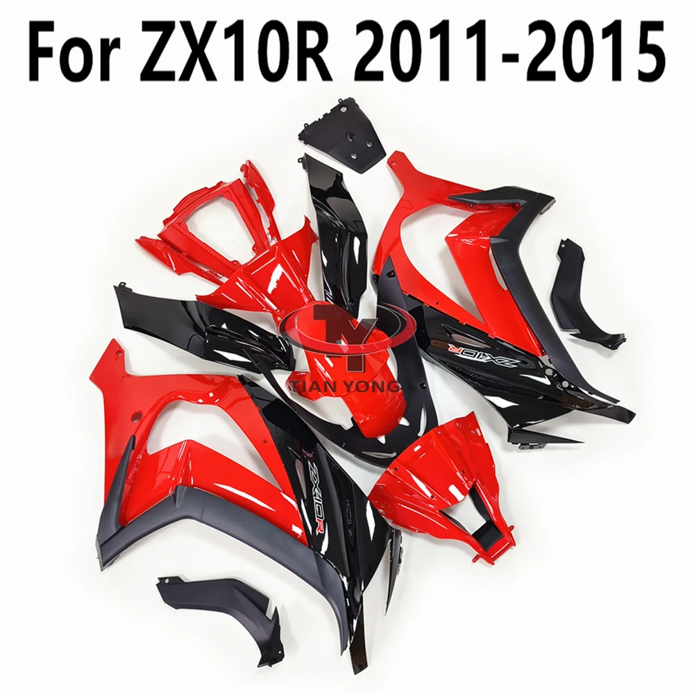 

Motorcycle Full Fairing Kit For Kawasaki ZX10R Cowling Fit ZX10 R ZX 10R 2011 2012 2013 2014 2015 Red Black Glossy Print