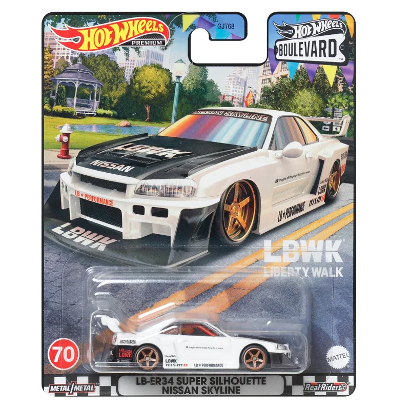 Hot Wheels Premium Boulevard 14 66-80 Subaru Skyline LBWK, Ford Shelby GT500, Volkswagen Caddy 1:64, coche fundido a presión, regalo de juguete, 2023