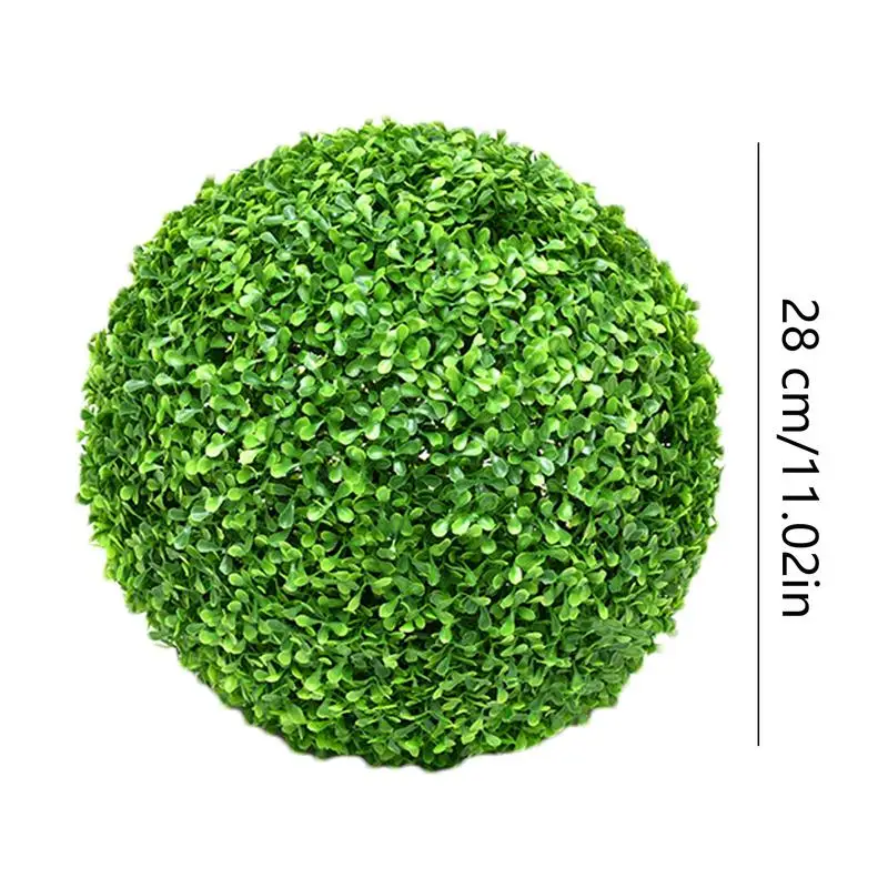 Artificial Topiary Ball Non-Fading Artificial Plant Ball UV Resistant Fake Plant Sphere Faux Grass Decor For Garden Backyard