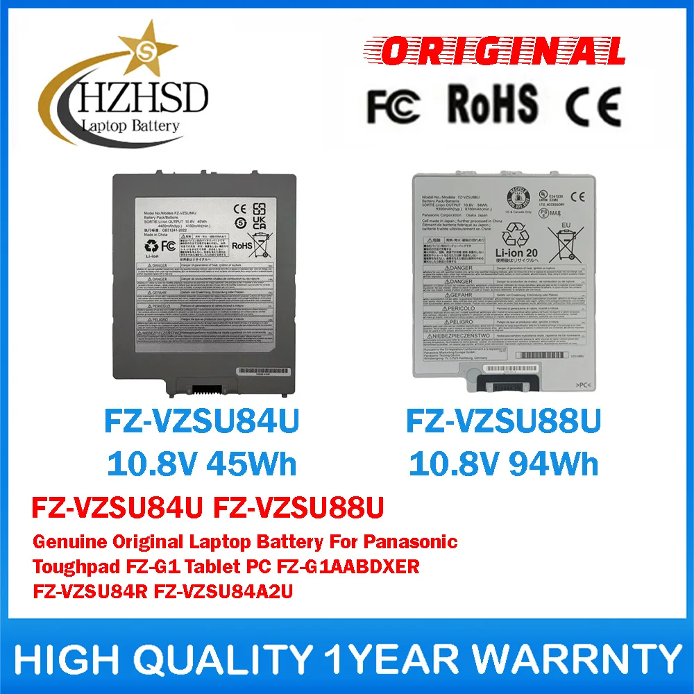 

FZ-VZSU84U 10.8V 45Wh FZ‑VZSU88U 10.8V 94Wh Genuine Original Laptop Battery For Panasonic Toughpad FZ-G1 Tablet PC FZ-G1AABDXER