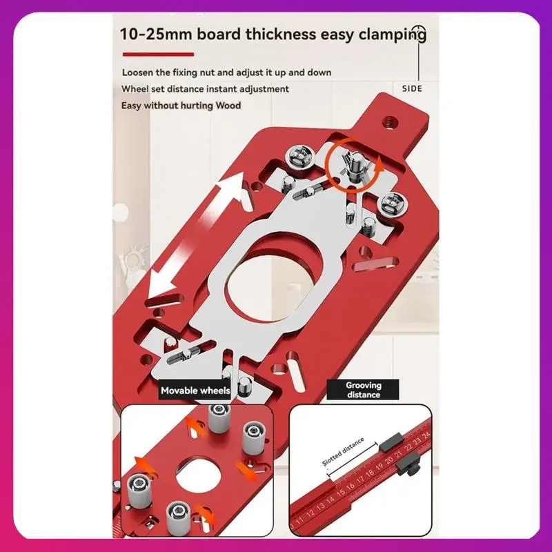

ABKL-Woodworking Trimming Machine Slotting Base Milling Circle Slotting Position Milling Groove Bracket Router Circle Jig
