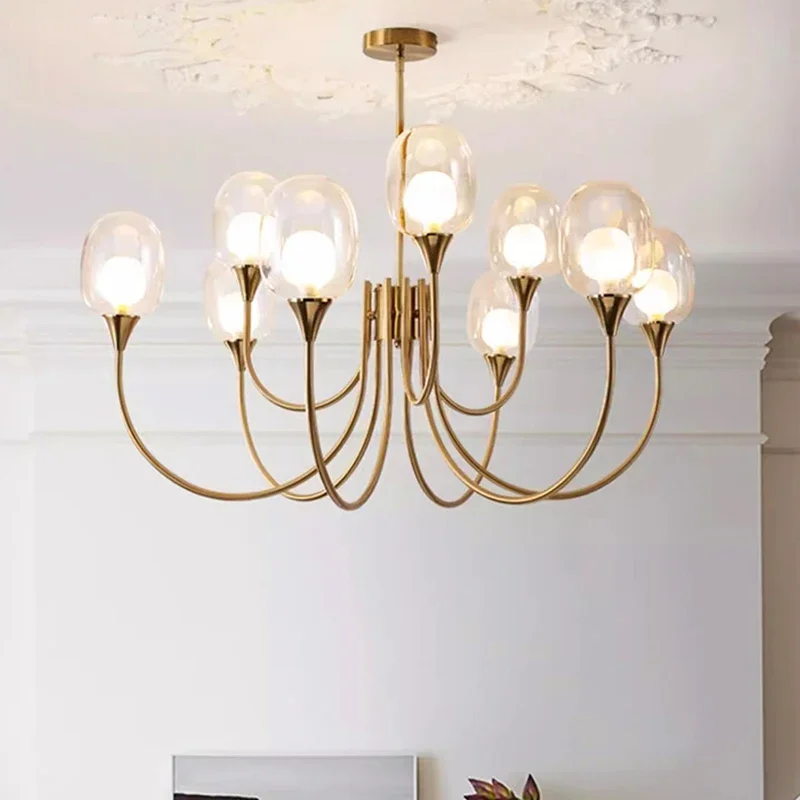 غرفة المعيشة الحديثة ثريا تركب بالسقف لغرفة الطعام غرفة نوم لوفت قلادة مصباح الحد الأدنى ديكور إضاءة داخلية Lusters تركيبات #1