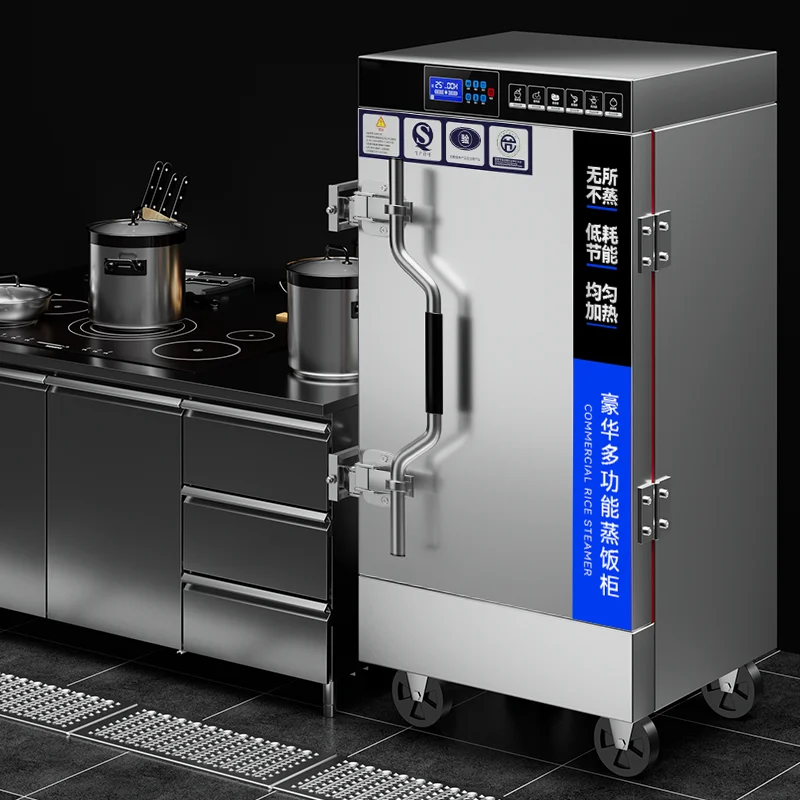 

Профессиональный электрический паровой шкаф-рисоварка для коммерческого использования, автоматическая, на 4/8/12 контейнеров