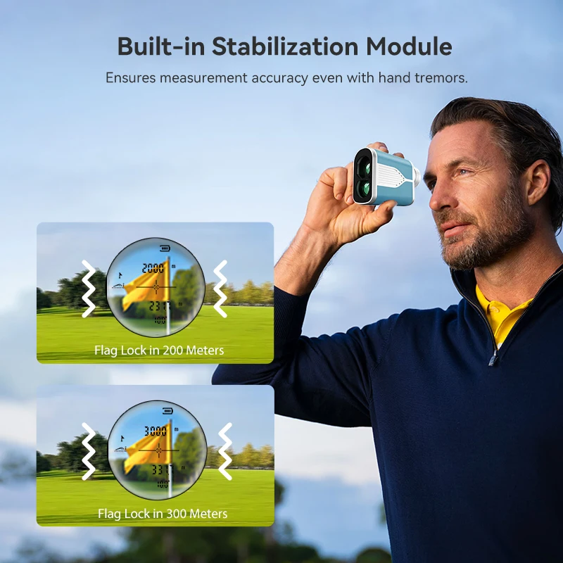 OEM Handheld Digital Distance Meterrotary Laser Level Green Light Measuring Level Electronic Mini Golf Laser Range Finder 6