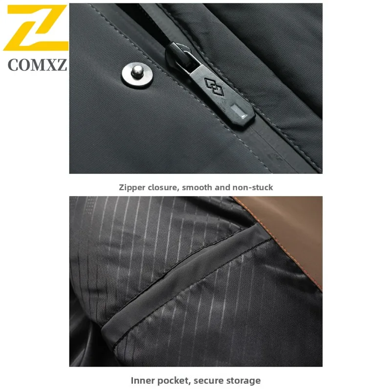 COMXZ New Puffer Coat Mens White Duck Down Working Warm Jacket High Quality Business Casual Down Coat Winter Lightweight Wear