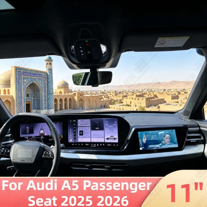 11 Inch CarPlay Auto Touch Screen For Audi A5 Passenger Seat 2026 Co-pilot Car Radio Multimedia Player GPS Navigation Head Unit