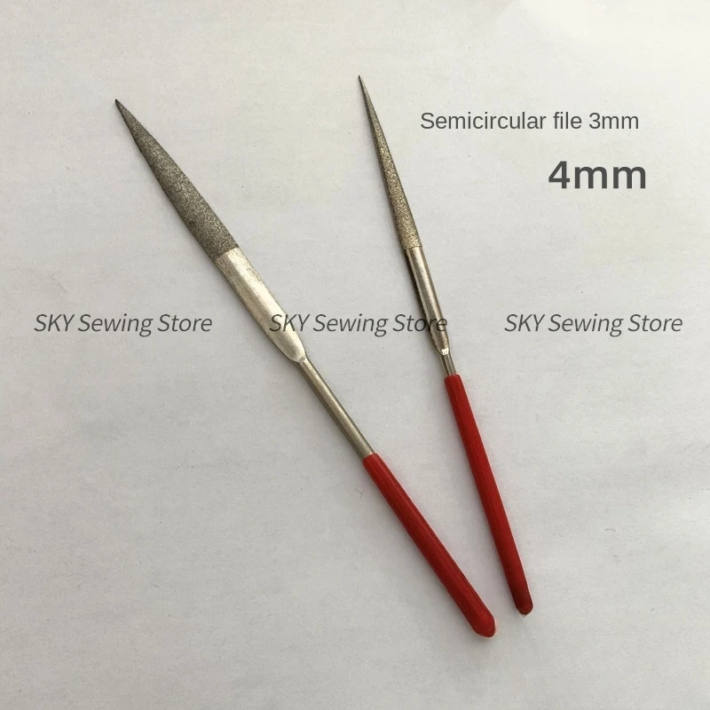 1 buah 3mm 4mm 5mm 6mm 10mm File baja emas File bulat File datar File setengah lingkaran aksesoris mesin bordir komputer