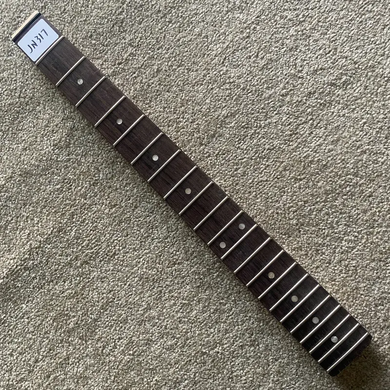 JN317 Custom Order Semi Finishing Headless Guitar Neck Maple+Rosewood 22 Frets for 6 String Guitar Replace or DIY