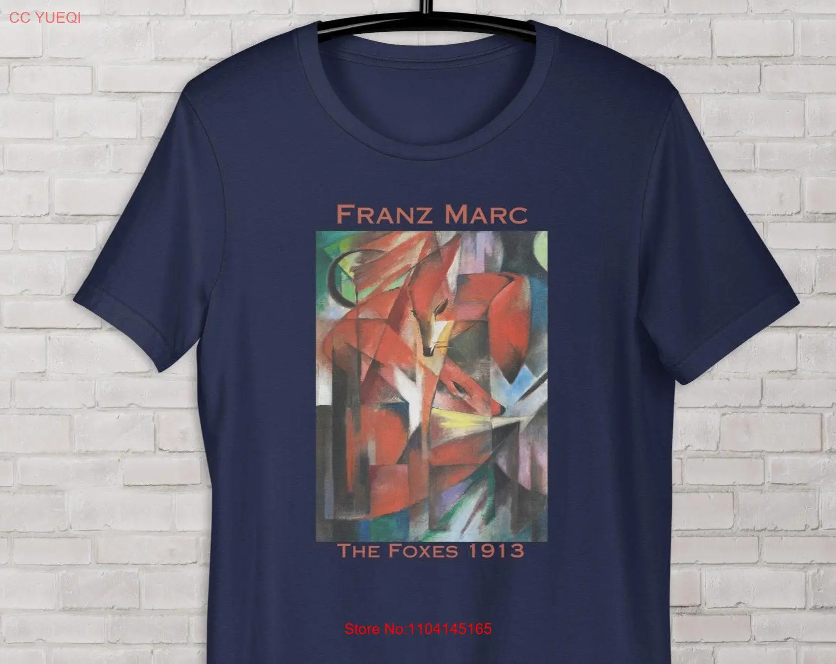 Animals print t shirt The Foxes Franz Markc Painting Art Cubism style German Expressionism Lover  long or short sleeves