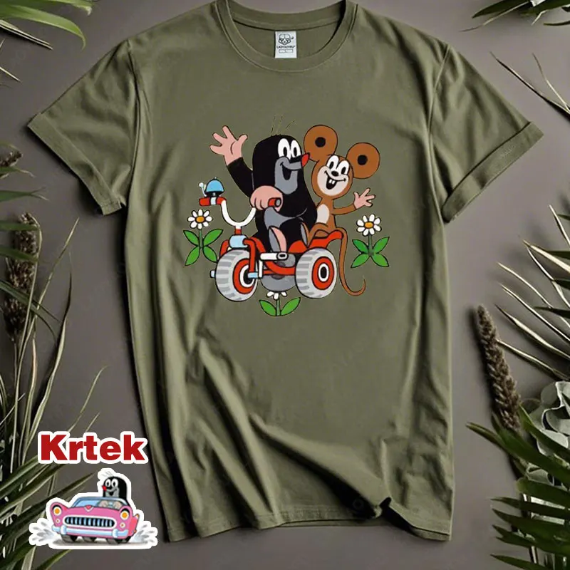 زوجين قصة الخلد Krtek مضحك الطباعة بلايز فضفاضة Crewneck تنفس القطن تيز الرجال النساء موضة ملابس علوية Kawaii عادية