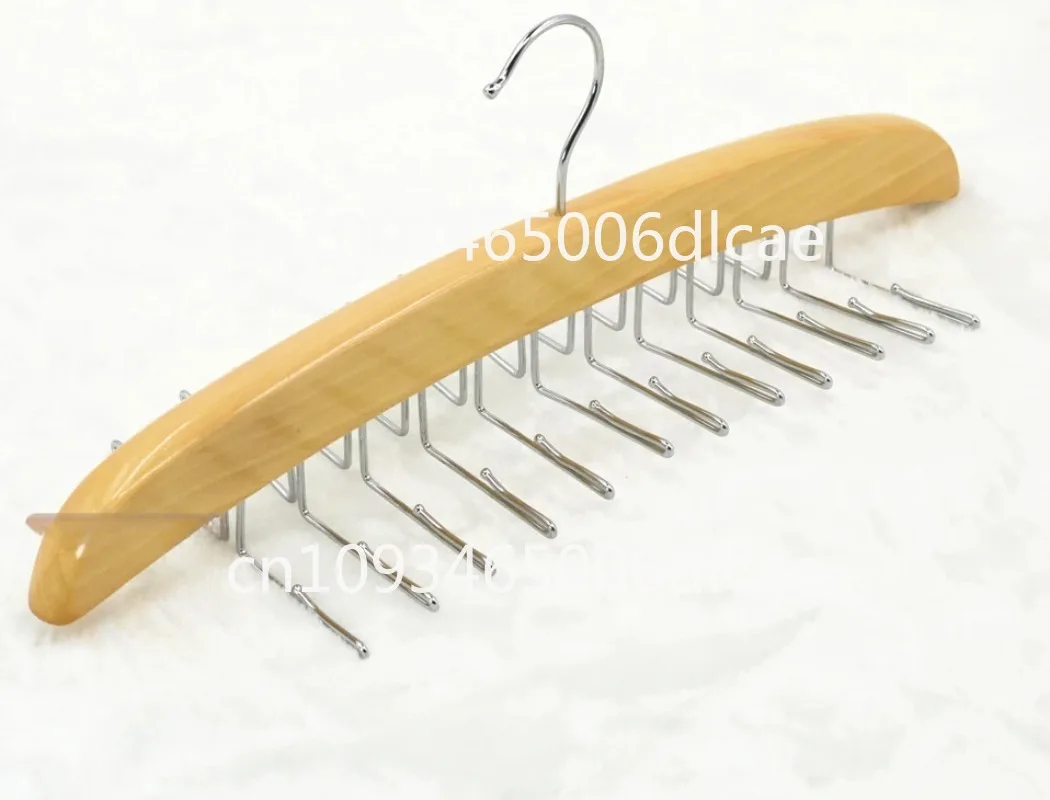 hanger wooden belt storage rack wooden tie rack folding storage hanger 24 hook tie stock multi-hook