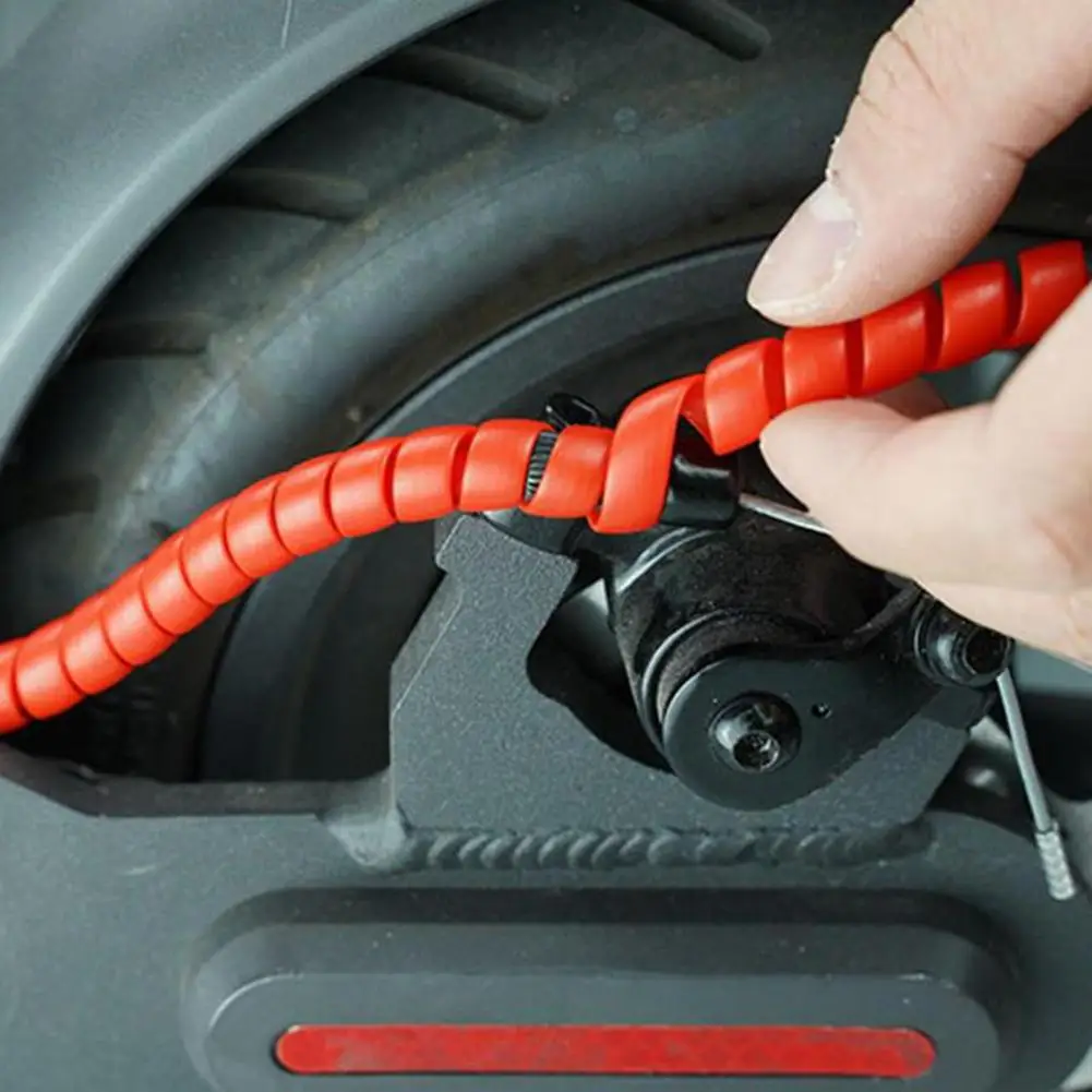 

Elastic Cable Guard Spiral Protection Cover Electric Scooter Brake Cable Protector Sleeve for M365 Pro 130cm Spiral for Enhanced