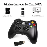 Controlador inalámbrico/con cable de 2,4G para controlador de juego Xbox 360 con Turbo de doble vibración Compatible con Xbox 360/360 delgado y ventana de PC
