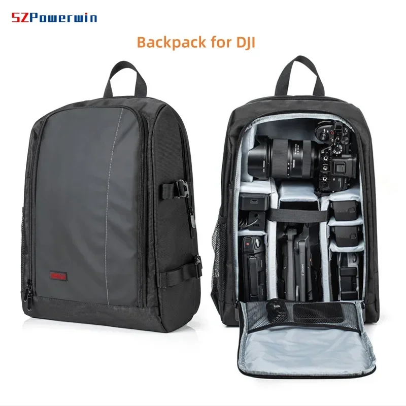 SZPowerwin DJI Mavic 3 Pro用バックパック、収納バッグ、DIYライナー付きショルダーバッグ、DJI Air 3/2S/Mini 4 Pro/Mini 3ドローンアクセサリー用