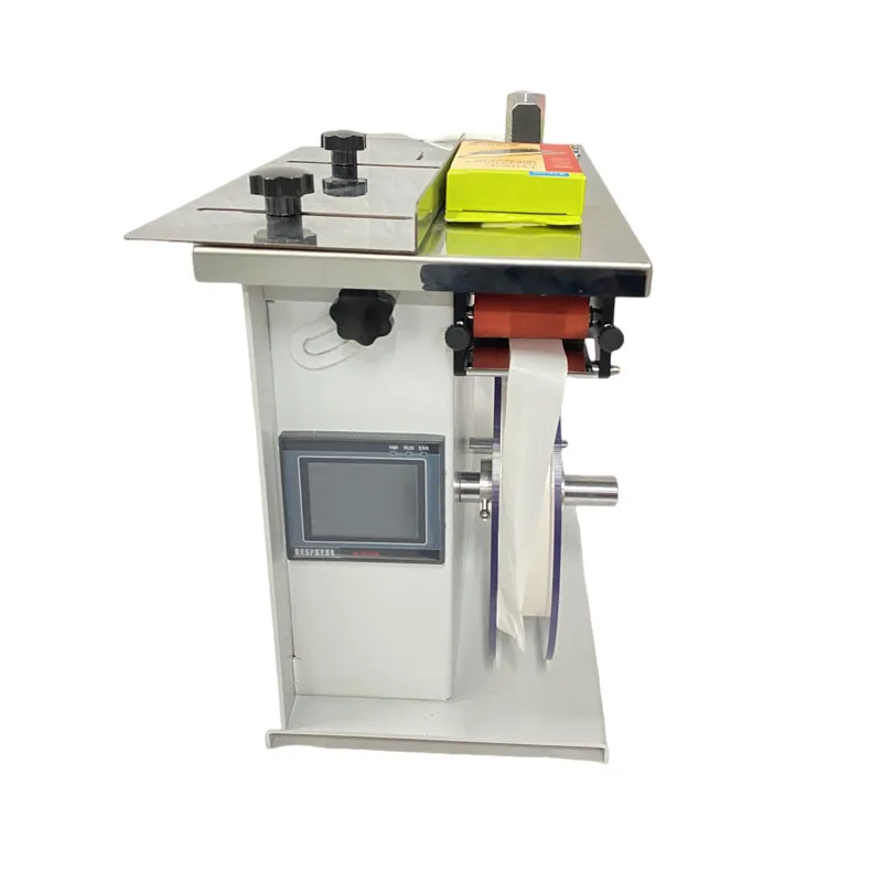 Self-adhesive manual tampering seal applicator carton semi-automatic right angle labeling machine