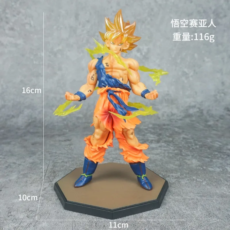 Figure Dragon Ball anime Son Goku action figure Super Saiyan Figurine ornamento da tavolo Collezione modello bambola giocattoli Regalo di compleanno