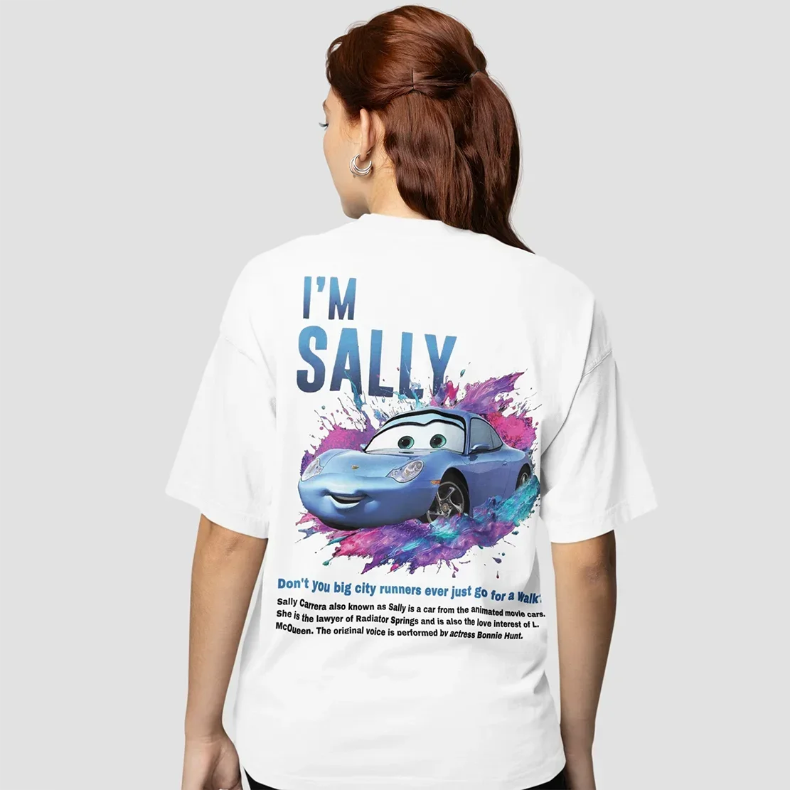 2024 New Summer Women's Men Sally I'm Lightning Cars Mcqueen Graphic Shirts Accessories Funny Cotton T Shirt Tops Tees Clothes