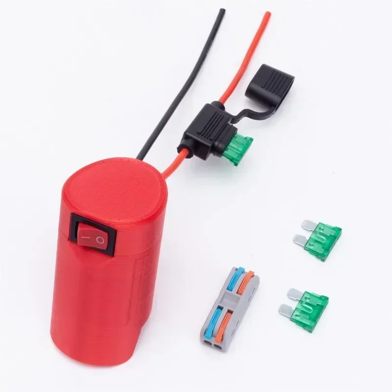 

For Lidl Parkisde 12V Li-Ion Battery Power DIY Robot Toy Car 14AWG Wire Gauge DIY Adapter Equipped With A Switch And 3 Fuses