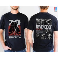 Summer Starwars Revenge of The Sith 20th Anniversary Men Cotton Tshirts Anakin Skywalker Darth Vader Shirt Oversize Unseix Top