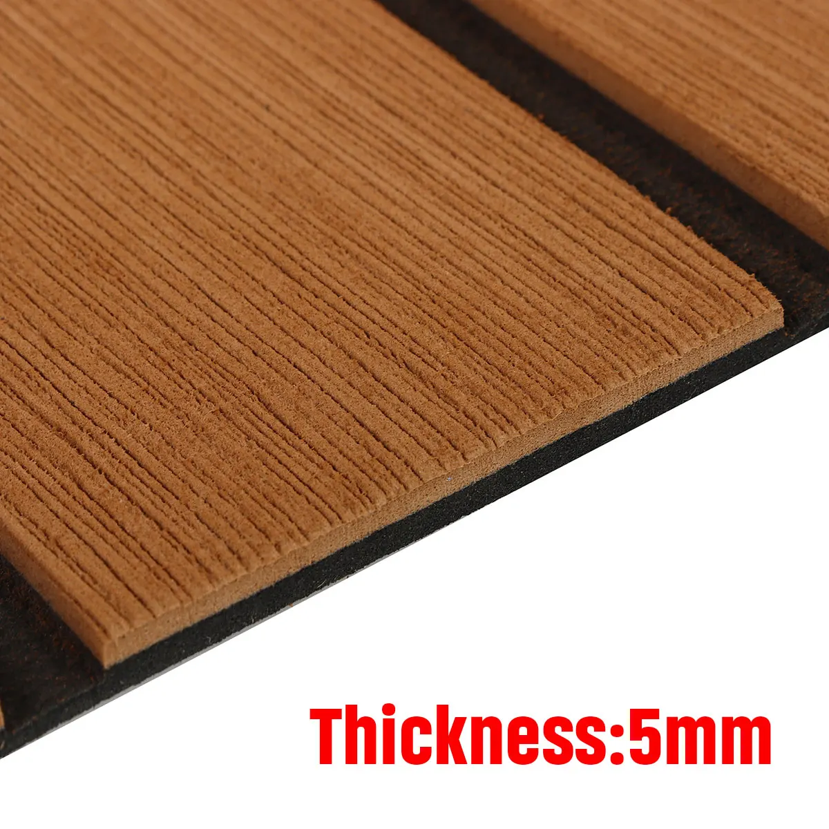 600x2400x5mm EVA Foam Faux Teak Boat Decking Mat Brown Deck Sheet Yacht Flooring Anti Skid Mat Self Adhesive Vehicle Pad