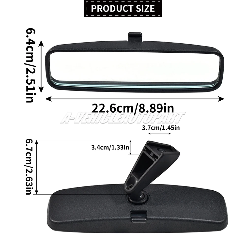 New 735451561 E3021040 For Fiat 500 500C 312 Ford KA RU8 1Pc Universal Interior Rear View Mirror Rearview Mirror Car Accessories