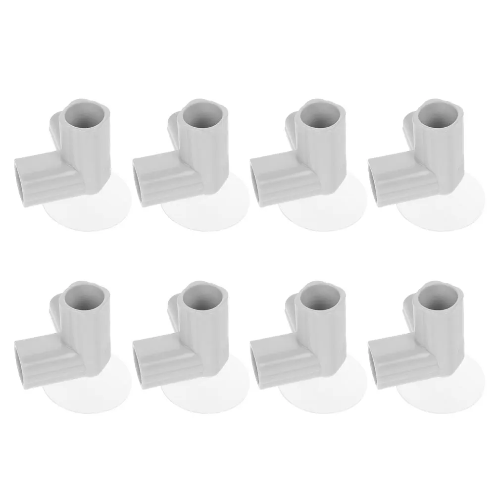 

8pcs Baby Guardrail Accessories Playpen 3-Way Connectors Light Grey High Strength Pipe Fittings Detachable Flexible Assembly
