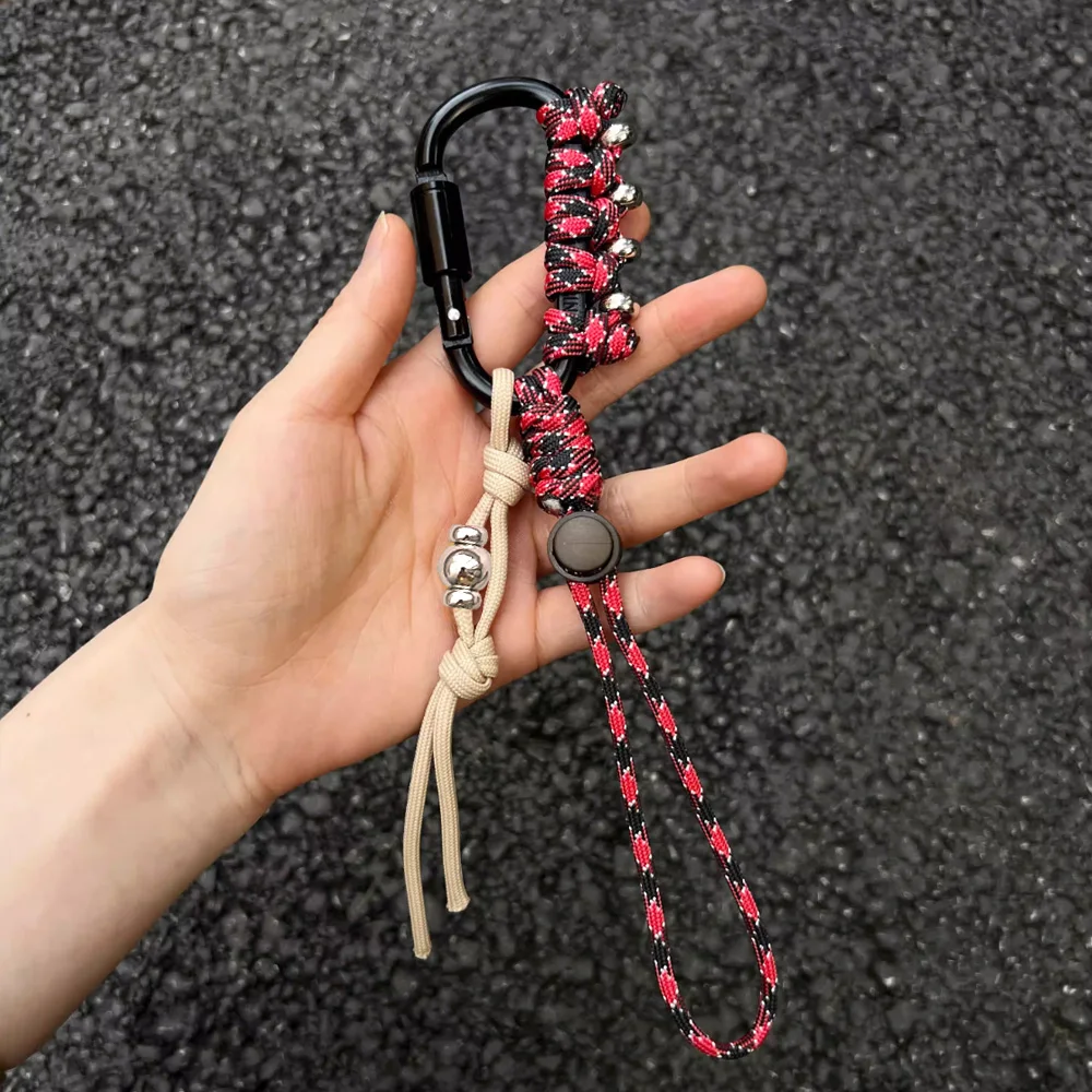 Handgefertigter Kreativer Bergsteiger-Schlüsselanhänger mit Anti-Verlust-Hängeseil, Outdoor-Mehrzweck-Rucksack-Schnalle, Schlüsselband – Detail 10