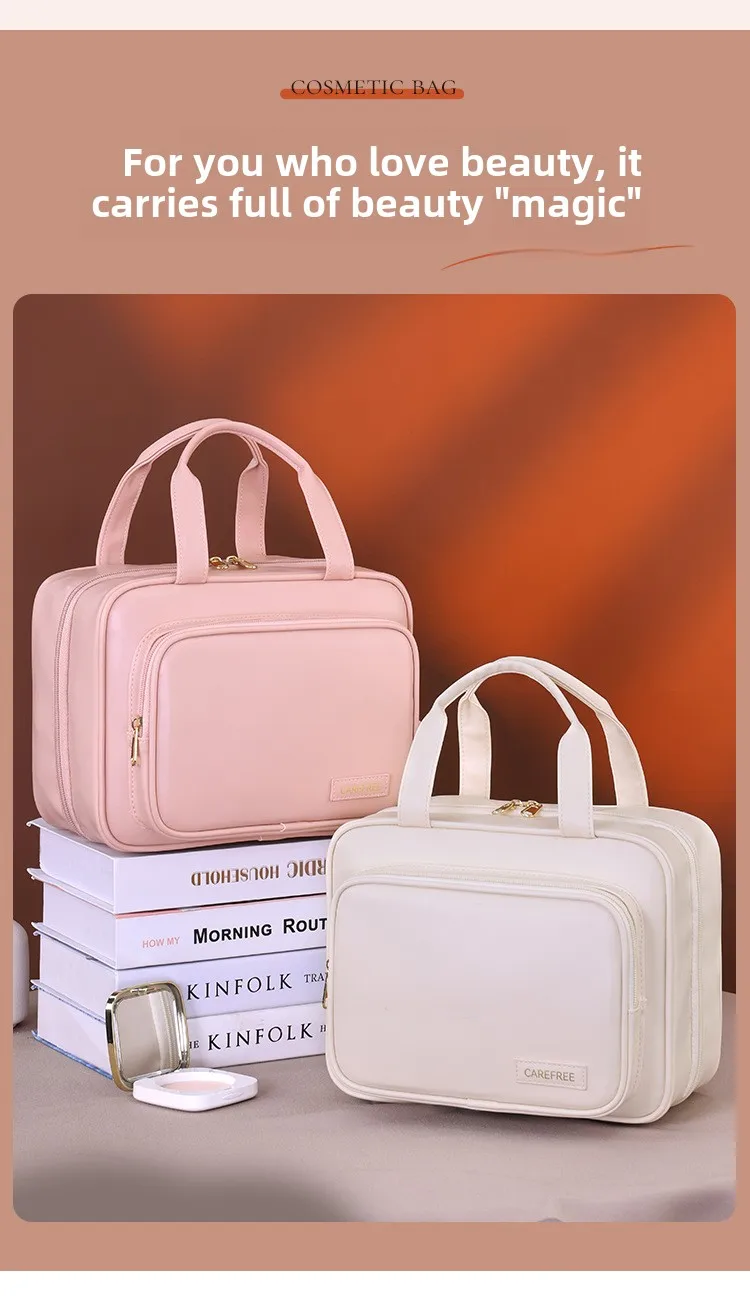 Neue mehrschichtige hängende Kosmetiktasche mit großer Kapazität, wasserdicht, transparent, Make-up-Organizer für Reisen, tragbare Kulturtasche – Detail 6
