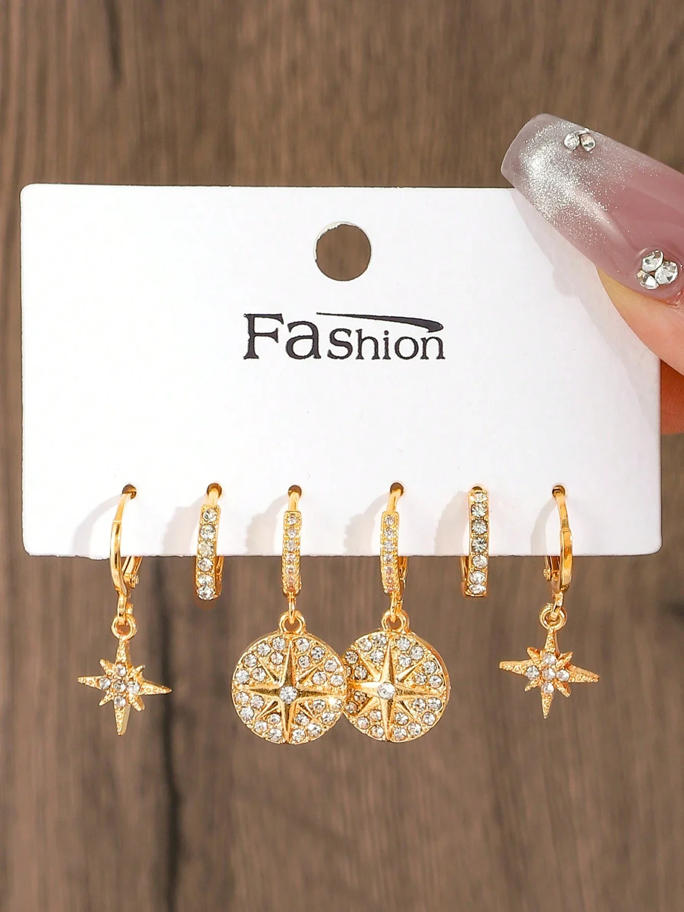 3 Paar glitzernde Strass-Ohrringe mit eleganten, luxuriösen Stil, exquisite Damen-Accessoires, Weihnachtsgeschenk