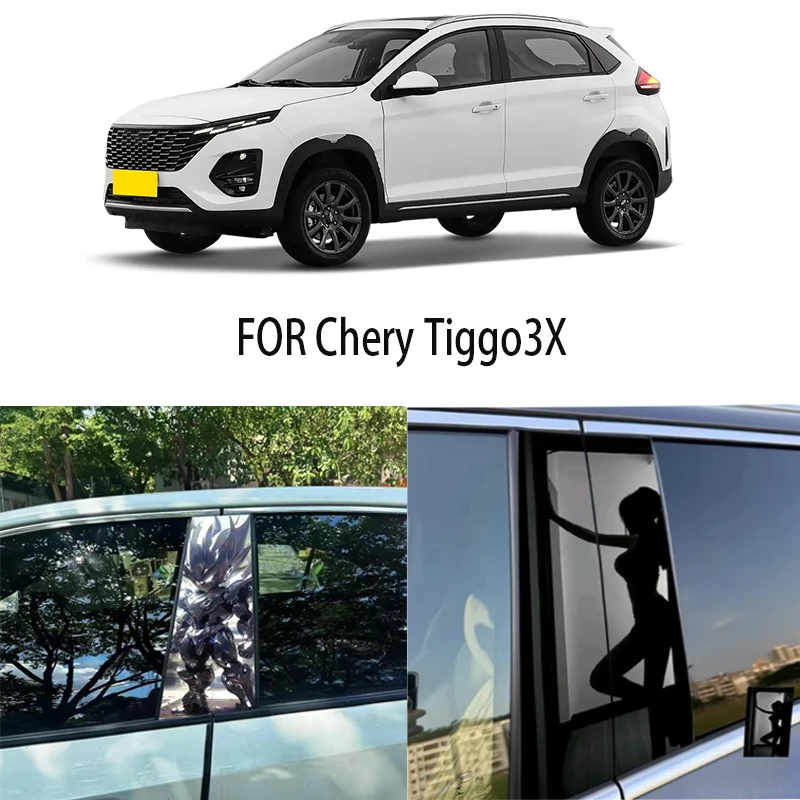 

Door Window Decoration Trims Pillar Posts Stickers Auto Styling For Chery Tiggo3X Car accessories