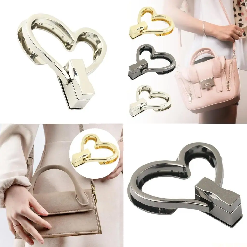 

X90d формы сердца пакет с застежкой застежка застежка застежки металлические пряжки для заклинания для сумки Diy