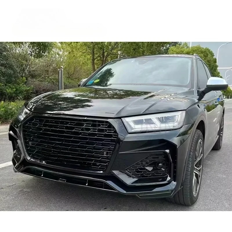 New Val Painted With Color Car Bumper Grille Exhaust Pipe Bodykit Q5 Upgr To RSQ5 Body Kit 2018-2020
