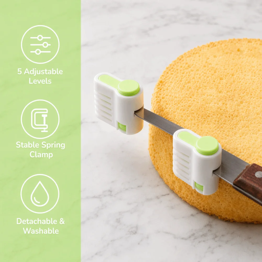 4PCS Adjustable 5-Layer Cake Slicer ABS Adjustable Cake Leveler Slicer Easy Clean Lightweight Bread Cutter DIY Baking