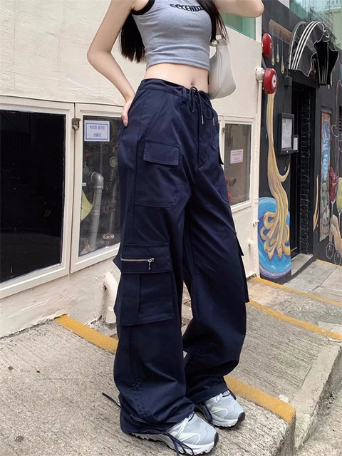 Blue womens cargo pants shop