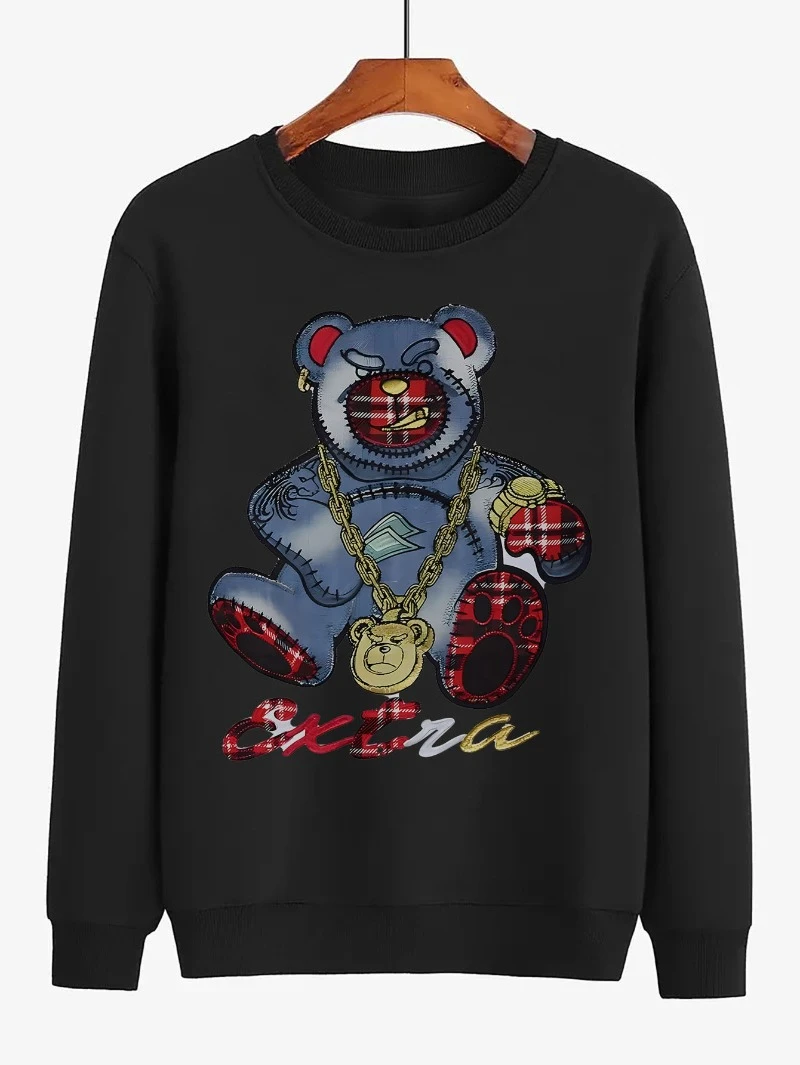 

Мужская повседневная толстовка с круглым вырезом 50 Хлопок 50 Полиэстер Трикотаж 2025 Осень Зима Толстовка с круглым вырезом для мужчин и женщин Топ