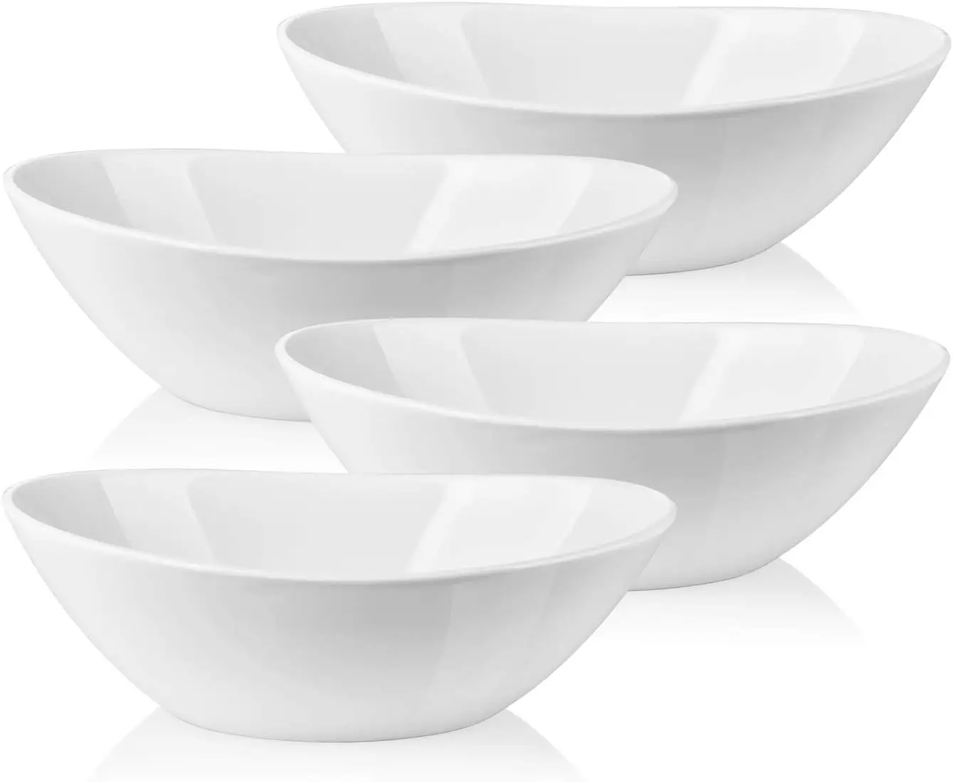 

9" Serving Bowls for Wedding Decor, 36 OZ Porcelain Serving Dishes for Entertaining, Large Bowls Set for Soup Salad Sid