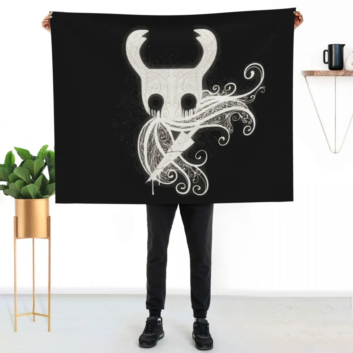 The Knight from Hollow Knight - Born of God and Void Throw Blanket for winter Decoratives Softest Furrys anime Blankets