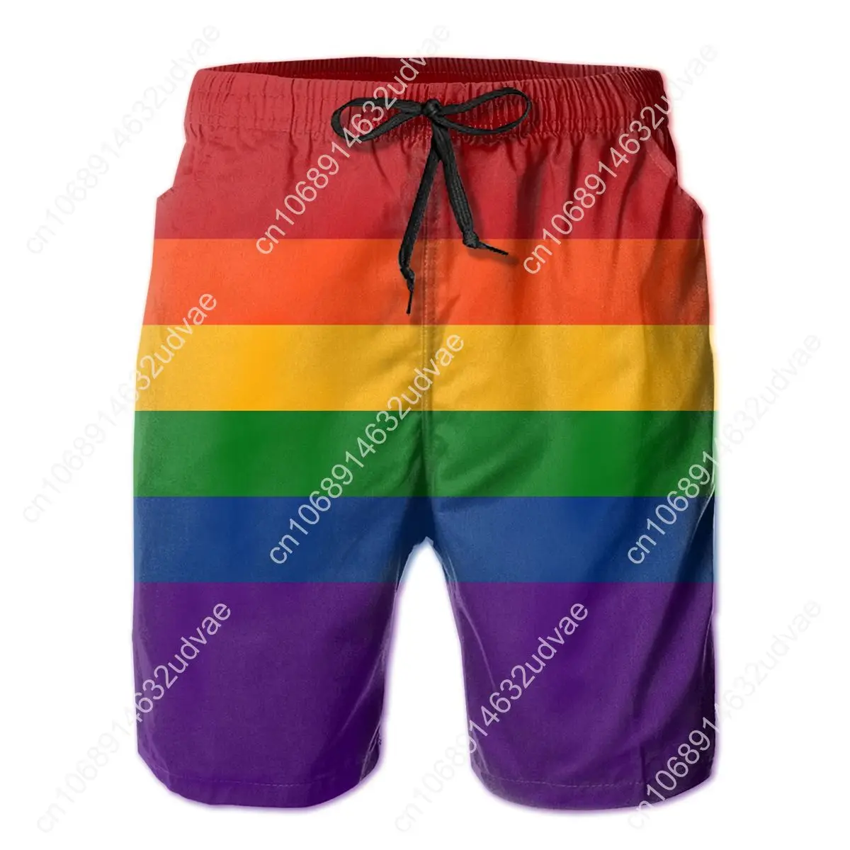 Hot Sale Beach Breathable Quick Dry Funny Novelty R333 running Green Yellow And Red Rasta Flag Hawaii Pants Beach Shorts