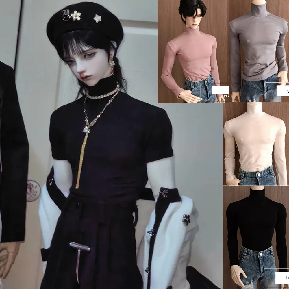 

D09-P210 детская игрушка ручной работы дядя 70 ID75 yc76 uf75 кукла BJD с короткими рукавами и высоким воротом, облегающая базовая рубашка, 1 шт.